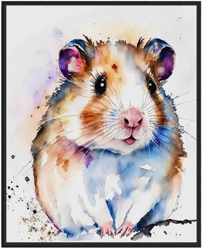 Vista 20 de WIldlife - Póster impreso de pez pescador, impresiones abstractas de animales de acuarela, obras de arte de naturaleza para sala de estar