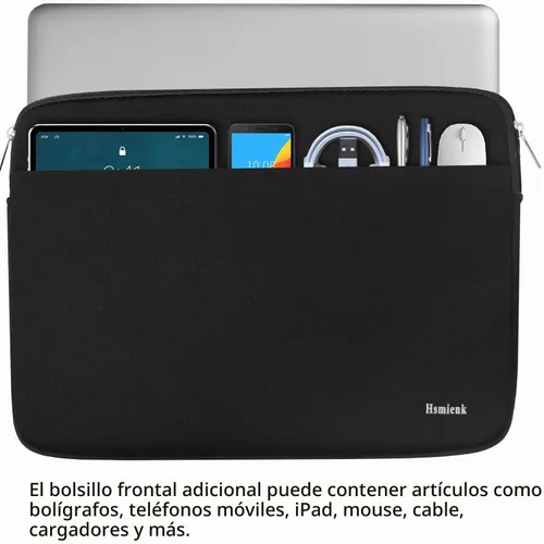 Vista 2 de Funda para laptop de 13.3 pulgadas, cubierta protectora para laptop, bolsa de transporte para tableta compatible con MacBook Air/MacBook Pro