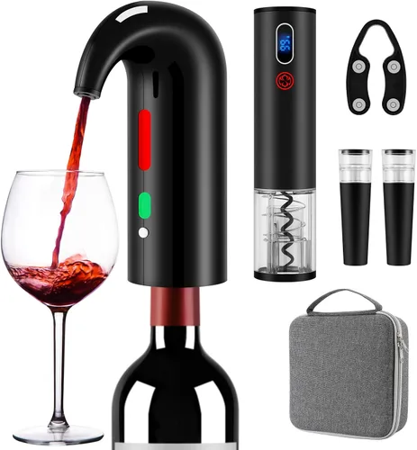Vista 15 de Aireador eléctrico de vino, bomba dispensadora de vino, vertedor automático de vino, decantador de vino instantáneo, oxigenador de vino de un toque