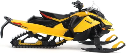 Vista 6 de Diecast Masters BRP 1:32 MXZ Blizzard (Segmento de sendero) + MXZ 120cc (modelo infantil), amarillo neón