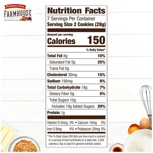 Vista 2 de Pepperidge Farm Galletas Farmhouse Thin & Crispy Butter Crisp, bolsa de 6.9 oz