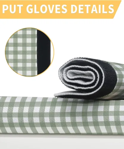 Vista 3 de Juego de 2 fundas para manijas de puerta de refrigerador verde salvia para lavavajillas, microondas, horno, nevera, estufa, electrodomésticos