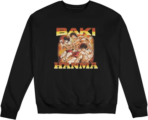 Vista 6 de Anime Baki The Grappler - Sudadera para hombre, cuello redondo, manga larga, sudadera con capucha de algodón a la moda