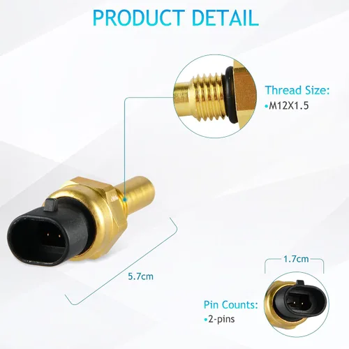 Vista 4 de Sensor de temperatura del refrigerante del motor compatible con Chevy Cavalier Cobalt Equinox Express Silverado 1500 2500 HD 3500 GMC Sierra Pontiac
