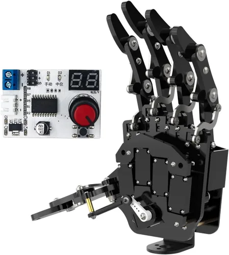Vista 9 de Mano de Robot de Cinco Dedos con Movimiento Exclusivo, Brazo Mecánico Biónico de Robot de Bricolaje, Mano Izquierda