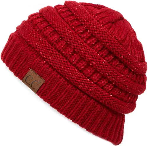Vista 40 de C.C Trendy Warm Chunky Soft Stretch Cable Knit Beanie 0 Leopardo Gris claro