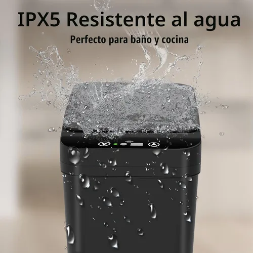 Vista 7 de Paquete de 3 cubos de basura automáticos pequeños para baño con tapa - Cubo de basura sin contacto de 2.5 galones, cubo de basura inteligente