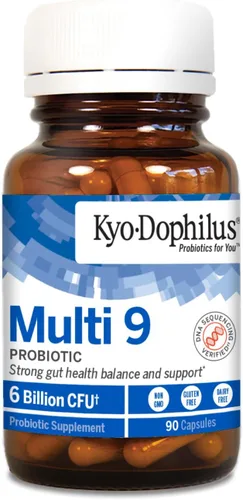 Vista 2 de Kyolic Kyo-Dophilus Multi 9 Probiotic - Mezcla probiótica de múltiples cepas para la función digestiva, flora intestinal saludable y apoyo