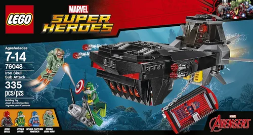 Vista 2 de Juego de construcción Ataque en el submarino de Cráneo de Hierro (76048), de Lego
