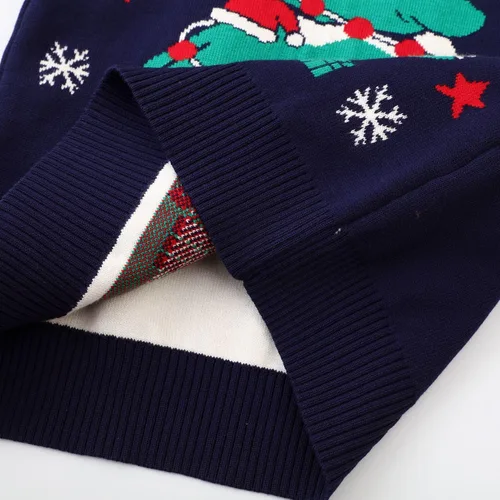 Vista 7 de ZHICHUANG Chándal a la moda para niños y niñas, suéteres de Navidad de punto para año, lindo tul para fiestas, para niños de 7 a 8 años