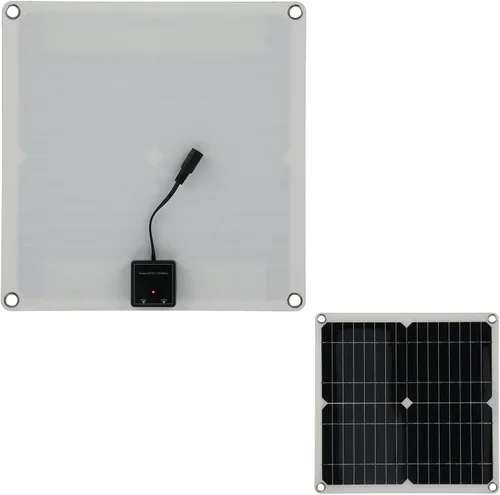 Vista 9 de Panel solar, tablero cargador de panel de célula solar de 15W 18V, impermeable IP65