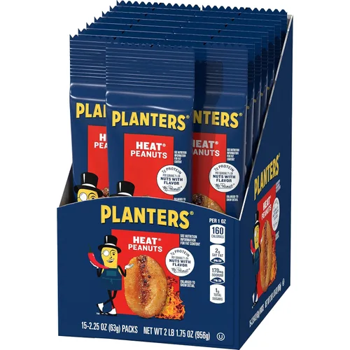 Vista 4 de Planters Heat Peanuts (bolsas de 2.25 onzas, paquete de 15)