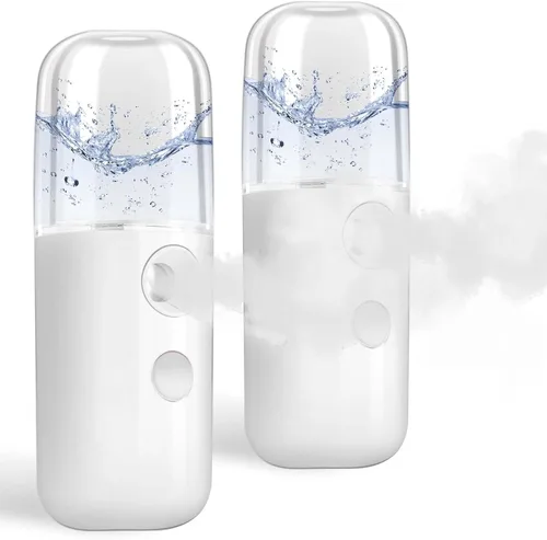 Vista 10 de GIVERARE Nano Vaporizador Facial, Mini Vaporizador de Mano, Vaporizador Recargable por USB, Tanque de Agua Visual de 30ml, Hidratante y Humectante