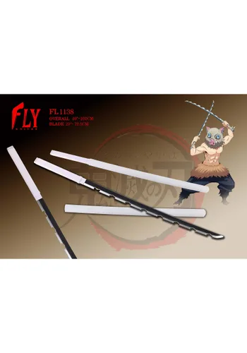 Vista 3 de Espada de Juguete Cosplay Inosuke Demon Slayer Multicolor