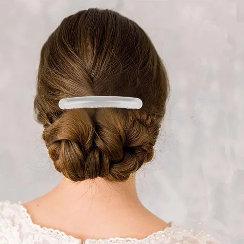 Vista 5 de ELANE 24 piezas de clip lateral de plástico para el cabello con dientes para el cabello, accesorios para el cabello, peine de velo de boda