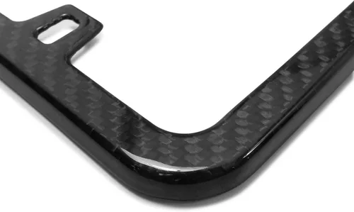 Vista 5 de iPick Image Compatible con marco de matrícula de fibra de carbono real Ford F-150 Lightning negro