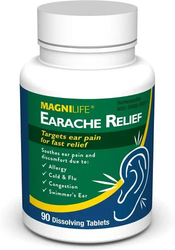 Vista 2 de MagniLife Alivio del dolor de oído, alivio natural de acción rápida para nadadores de oído, dolor y molestias de alergias, resfriado y gripe, 90