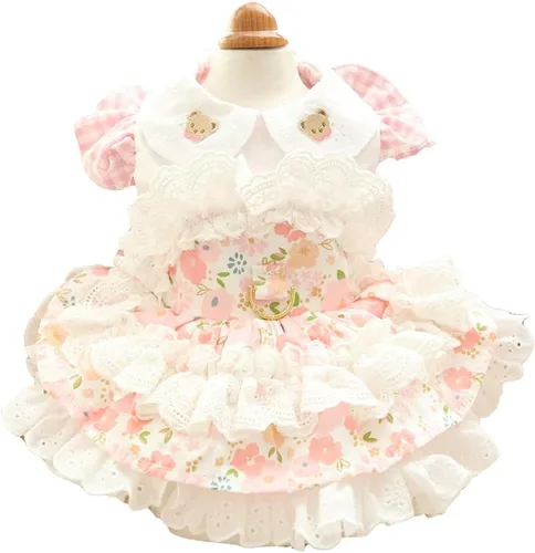 Vista 21 de Moda Vestido de Princesa de Encaje para Perro Cachorro Dulce para Perro EXTRAL Pequeño y Pequeño A-Negro XX-Pequeño