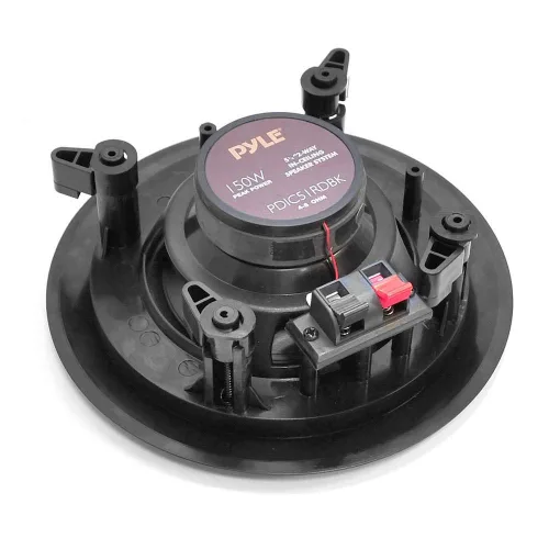 Vista 5 de Sistema de 2 altavoces empotrados Pyle de 5.25 pulgadas para la pared o techo (PDIC51RDBK) Negro