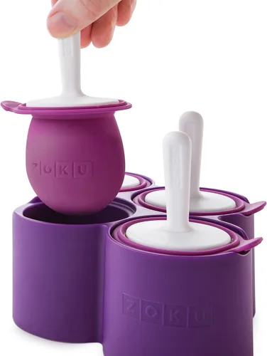 Vista 5 de Zoku Slow Pop moldes, M, Round Pops