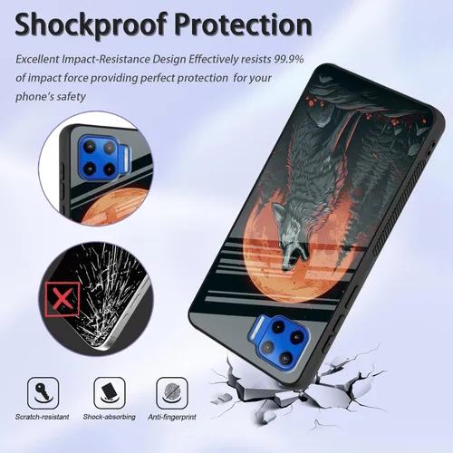 Vista 127 de Funda para Motorola Moto Edge 2022, cubierta trasera de vidrio templado con protector de pantalla, funda protectora a prueba de golpes para Motorola