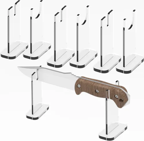 Vista 9 de Samurai Sword Holder, Knife Display Stand, Fixed Blade Knife Series, Decorative Sword Display Rack, Knife Collection Administrator, Acrylic