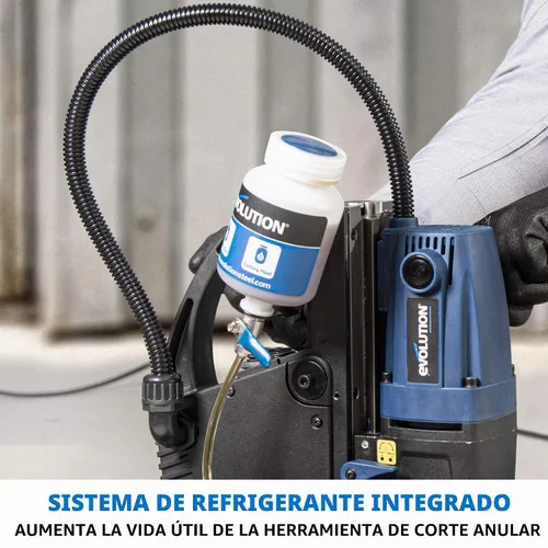 Vista 7 de Evolution Taladro magnético industrial resistente de 1-1/8 pulgadas con funda de transporte – S28MAG