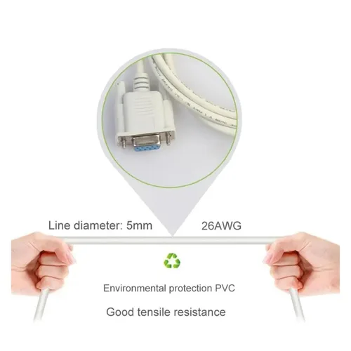 Vista 5 de 1.5M 300cm Serial RS232 9-Pin Male to Female DB9 PC Converter Extension Transfer Cord Extending Wire for Computer(1.5m,1PC)
