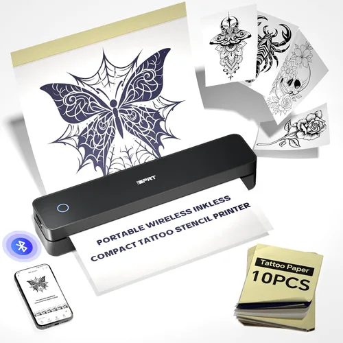 Vista 9 de iDPRT Impresora térmica portátil, 300DPI Inkless-Bluetooth impresoras móviles pequeñas inalámbricas para viajes, oficina, vehículos, uso doméstico