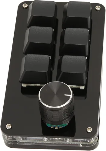 Vista 7 de Mini teclado mecánico de 6 teclas para juegos con una mano, teclado programable USB DIY, teclado programable OSU para juegos y oficina