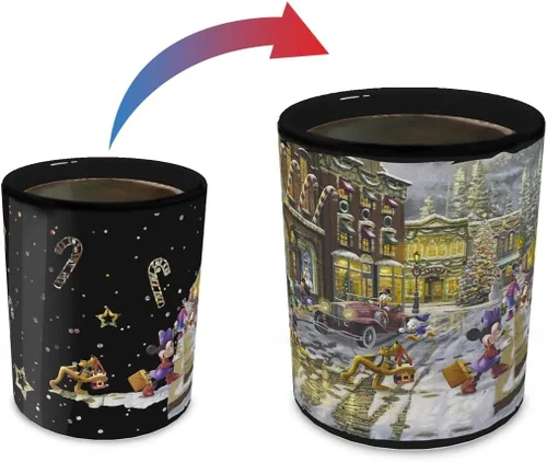 Vista 2 de Morphing Mugs Disney Mickey Minnie Mouse Christmas Candy Cane Express Pista Express de bastón de caramelo