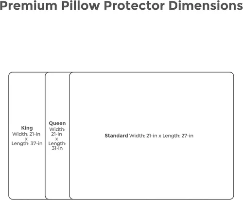 Vista 6 de Protect-A-Bed, Protector de almohada de rizo de algodón premium, con cremallera, impermeable, paquete de 1, tamaño estándar