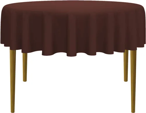 Vista 50 de Lann's Linens - Mantel redondo premium de 70 pulgadas para bodas/banquetes/restaurantes - Mantel de tela de poliéster - Azul bebé