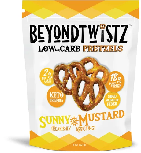 Vista 7 de BeyondTwistz Pretzels Bajos en Carbohidratos, Cheezy Street, Amigables con Keto, 2g de Carbohidratos Netos, 18g de Proteína, Enriquecidas con Fibra