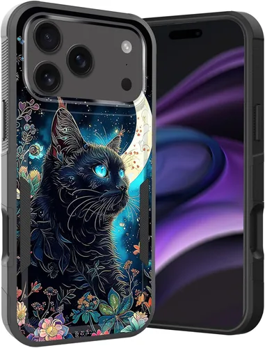 Vista 45 de Funda para iPhone Air, doble capa híbrida resistente resistente a prueba de golpes de policarbonato duro + funda protectora de silicona suave