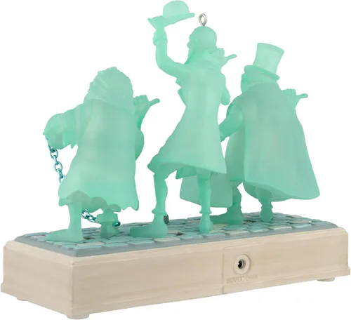 Vista 6 de Tarjeta de recuerdo Hallmark 2025, colección Disney La mansión embrujada, fantasmas autoestopistas con luz y sonido, regalos para fanáticos de Disney