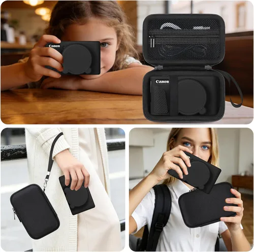 Vista 8 de Elonbo Juego de fundas para cámara digital Canon PowerShot SX740/SX730 Negro