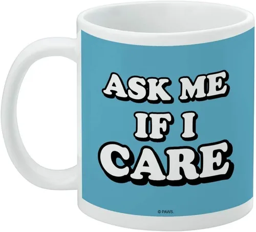 Vista 3 de Garfield - Taza de café de cerámica con texto en inglés «Ask Me If I Care», tazas de regalo novedosas para café, té y bebidas calientes, 11 onzas