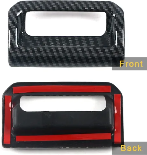 Vista 3 de para Toyota Highlander 2020 2021 2022 2023 Accesorios Cubierta de Interruptor de Botón de Caja de Apoyabrazos, Calcomanía de Pegatina de Impresión