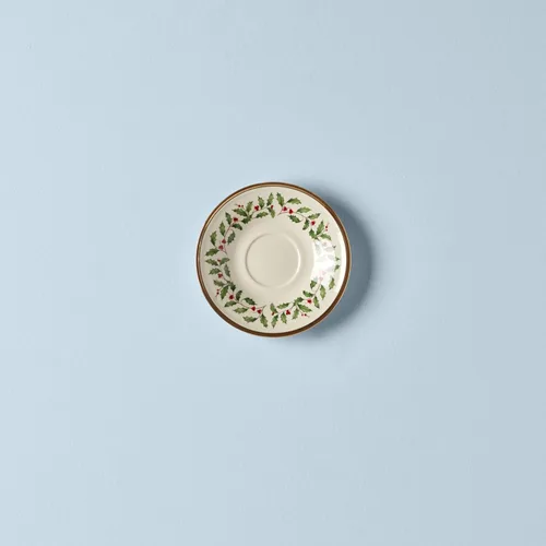 Vista 3 de Lenox 146504040 Holiday Tea Saucer, Christmas Theme
