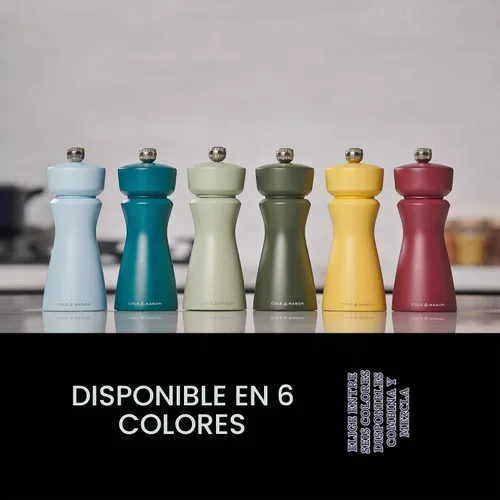 Vista 7 de Cole & Mason Kenton - Molinillo de sal y pimienta, molinillo manual recargable con mecanismo de cerámica ajustable, accesorio de comedor para Oliva