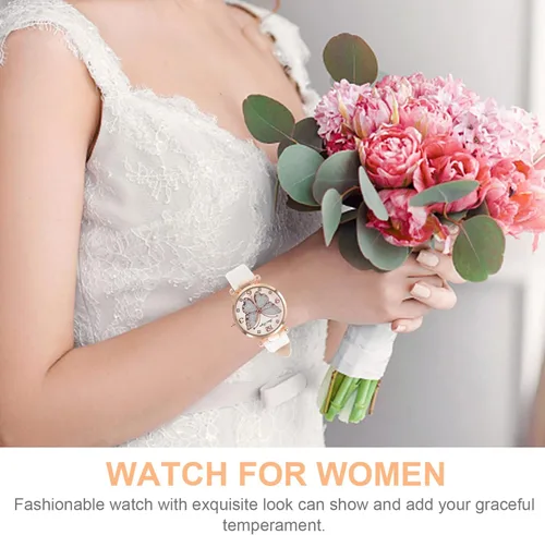 Vista 6 de Reloj de pulsera para mujer reloj analógico Q-uartz con esfera de mariposas para mujer