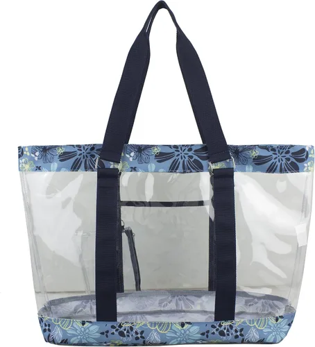 Vista 4 de Eastsport Bolsa transparente de lujo con pulsera gratis, aprobada por el estadio, duradera, transparente, cierre de cremallera, perfecta