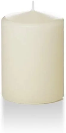Vista 100 de Yummi - Velas redondas de pilar blancas de 3 pulgadas x 4 pulgadas, 3 por paquete