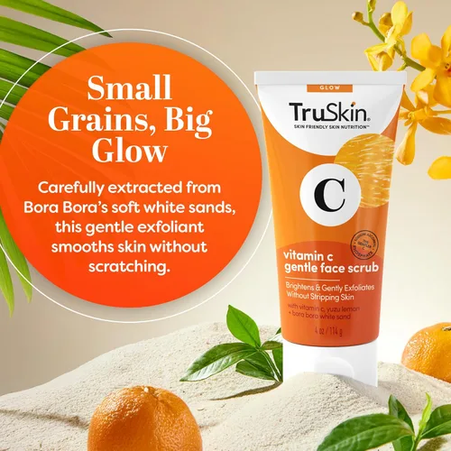 Vista 5 de TruSkin Exfoliante Facial Suave con Vitamina C - Exfoliante Diario Iluminador para Todos los Tipos de Piel - Suaviza y Alisa la Piel con Vitamina C