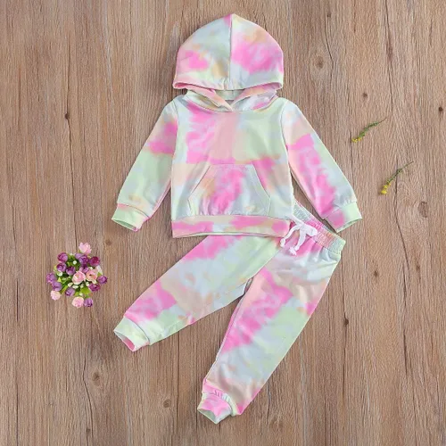 Vista 2 de Covvoliy Ropa de otoño e invierno para bebé niña, sudadera con capucha y pantalones con estampado de leopardo, 2 piezas