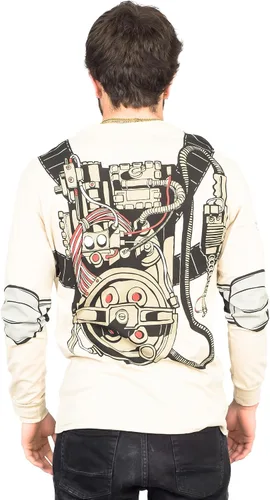 Vista 6 de Mad Engine Back Print Graphic Tees Ghostbusters Adult Long Sleeve Costume T-Shirt for Men & Women