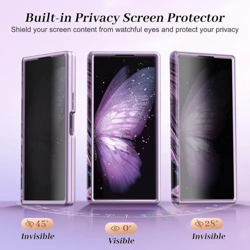 Vista 2 de GVIEWIN Funda para Z Fold 7 con protector de pantalla de privacidad [compatible con Magsafe] [Soporte integrado] Funda magnética de cuerpo completo