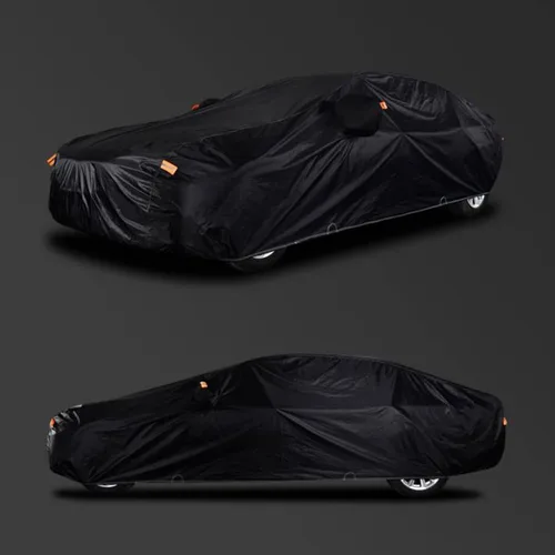 Vista 2 de Funda para automóvil compatible con Nissan March, cubierta completa para automóvil, transpirable y a prueba de polvo, resistente al viento, forro