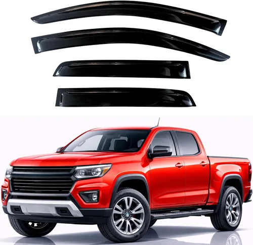 Vista 81 de KPY Protector de lluvia compatible con Ford Bronco 1980-1996, Ford F150 F250 F350, deflectores de ventilación lateral para visera de ventana